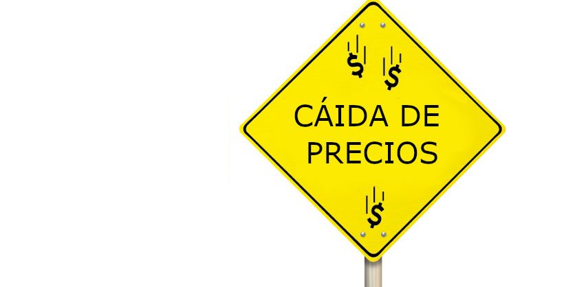 Signo de CAÍDA DE PRECIOS