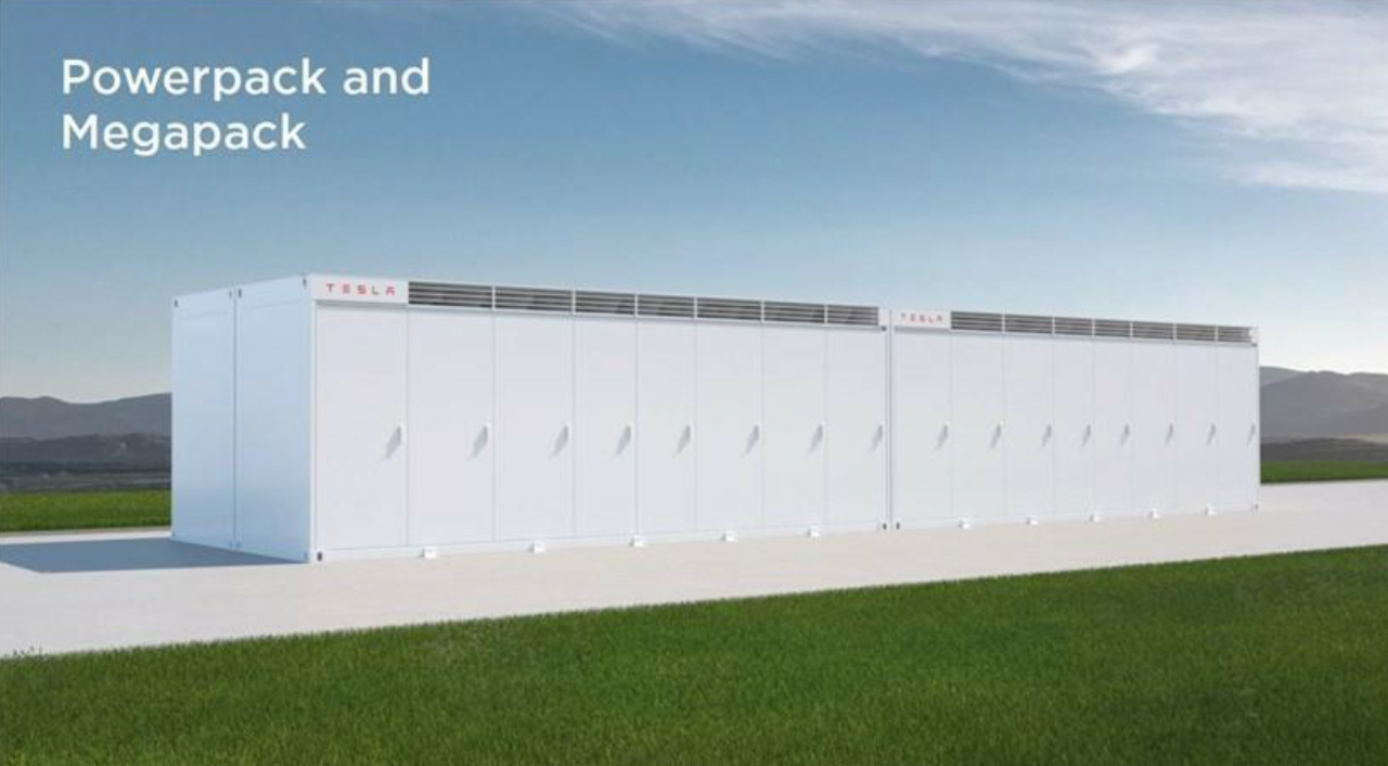 Powerpack/Megapack model of Tesla Batteries